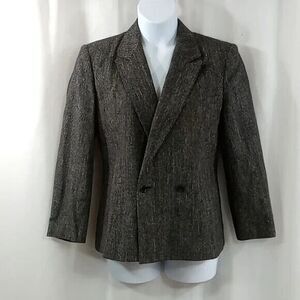 Patricia Roberts wool blend blazer women's size 10 multicolor